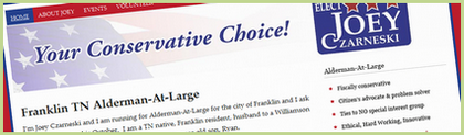 Joey4Franklin Campaign Web Design