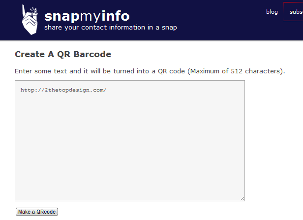 Create-QR-Barcode-SnapMyInfo Create QR Barcode SnapMyInfo