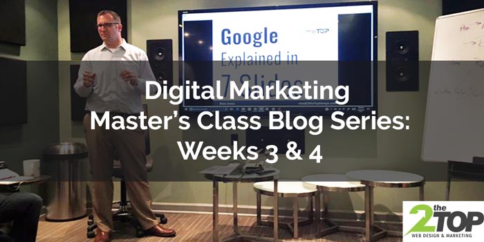 Digital Marketing Master's Class Weeks 3 & 4