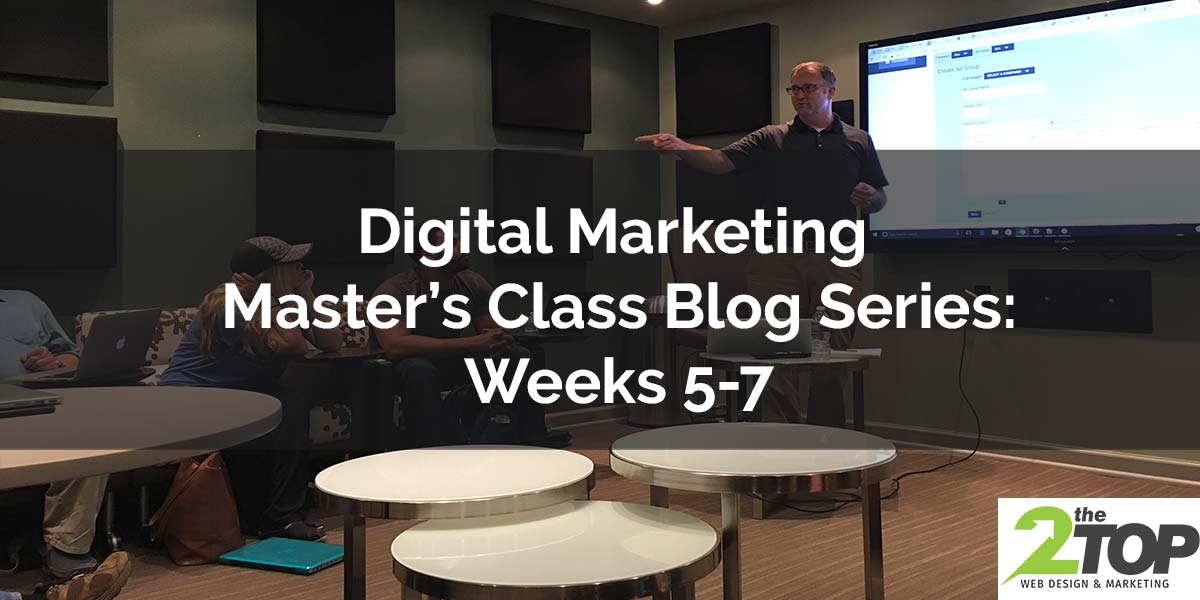 Digital Marketing Masters Class Weeks 5-7